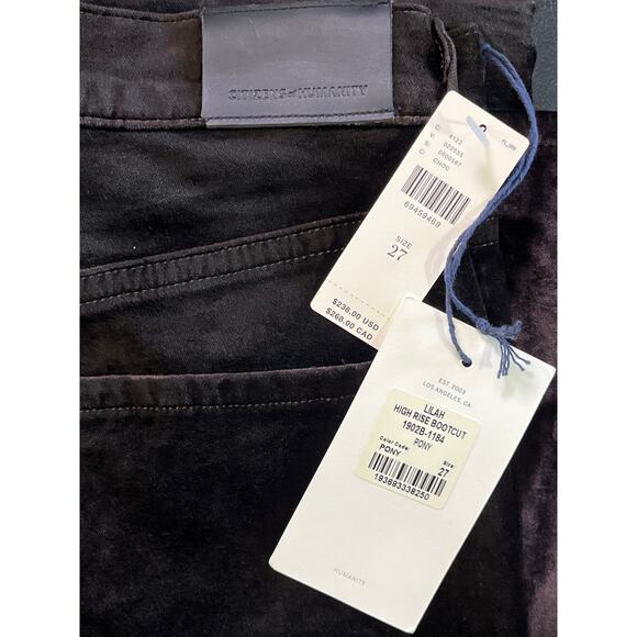 Citizens of Humanity Lilah High Rise Bootcut Velvet Pants Brown Size 27 NWT - Picture 3 of 8